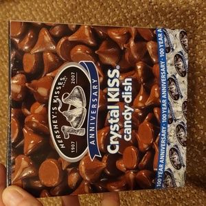 Crystal Hershey kiss candy dish, nib